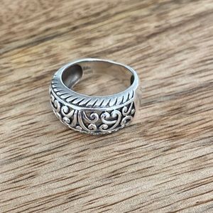 Sterling Filigree Cuff ring
